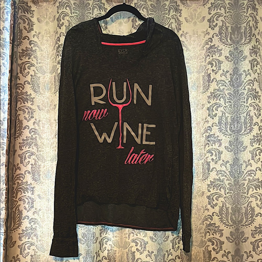 Run Now Wine Later Hooded Top